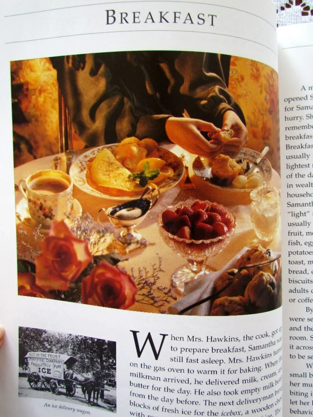 AMERICAN GIRL SAMANTHA'S COOKBOOK w EARLY 1900s RECIPES to COOK, VINTAGE 1994